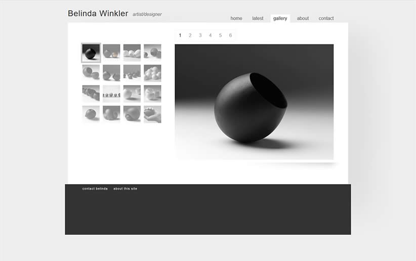 Belinda Winkler website with gallery