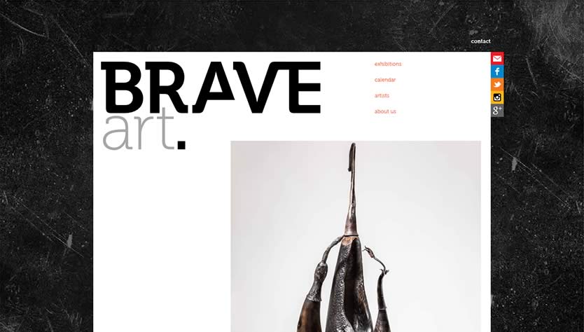 BRAVE art gallery website