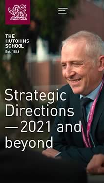 The Hutchins School Strategic Directions phone view
