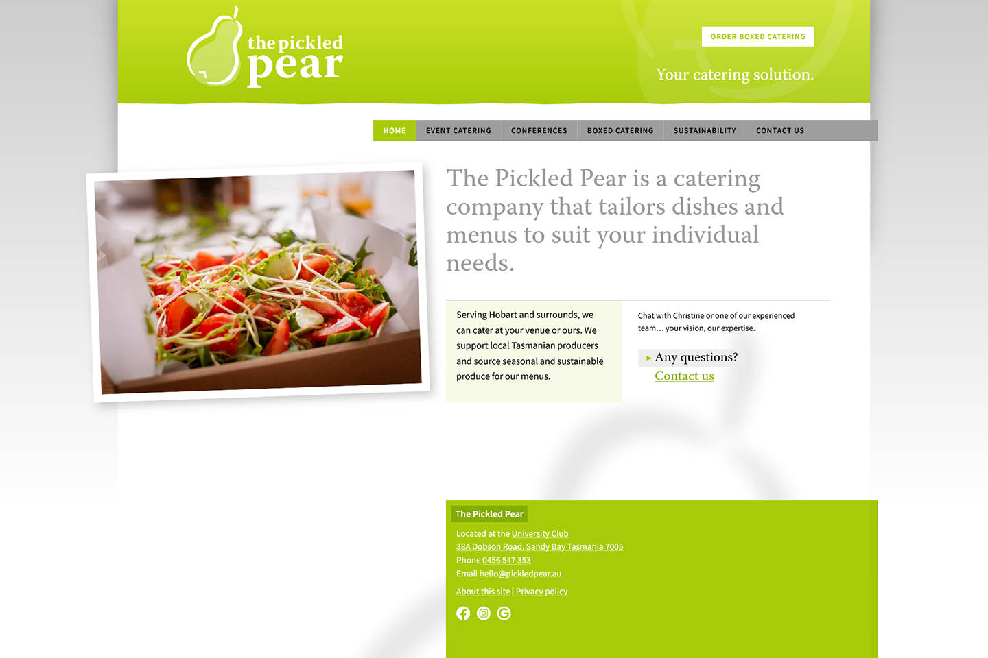 The Pickled Pear website