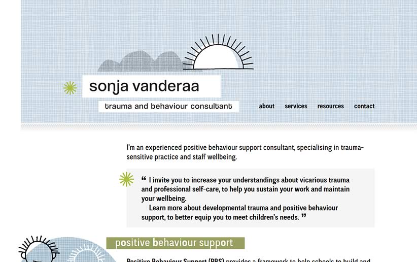 Dr Sonja Vanderaa desktop view