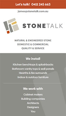 Stone Talk mobile website